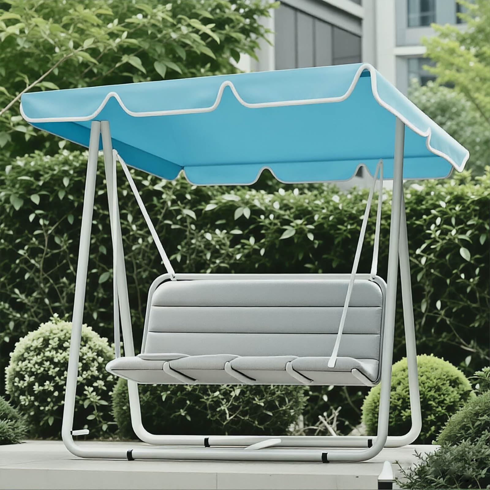 Aenmezen UV Resistant Swing Canopy Windproof Waterproof Oxford Fabric Top Cover, Thicken Rip Resistant Cover, Hammock Top Replacement Canopy(Sky Blue,64.5x44.9in)