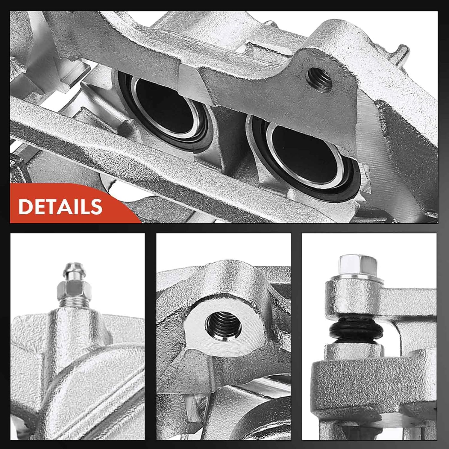 A-Premium Disc Brake Caliper Assembly with Bracket Compatible with Ford Explorer Flex Taurus 2013-2019 Lincoln MKS MKT MKT Front Side 2-PC Set