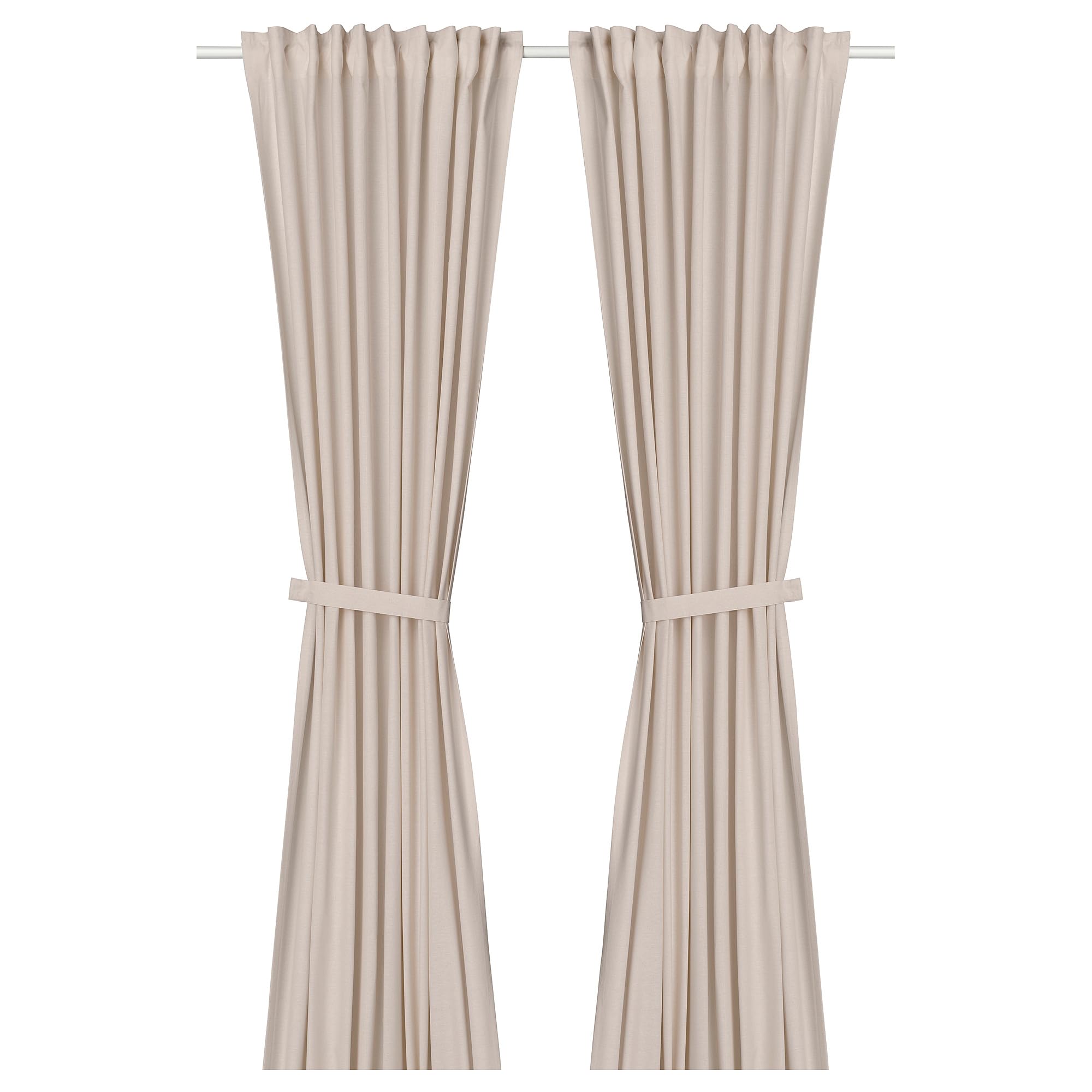 Paire de rideaux LENDA ProTuning rose clair 140x300cm avec bande de tête pour une chambre parentale