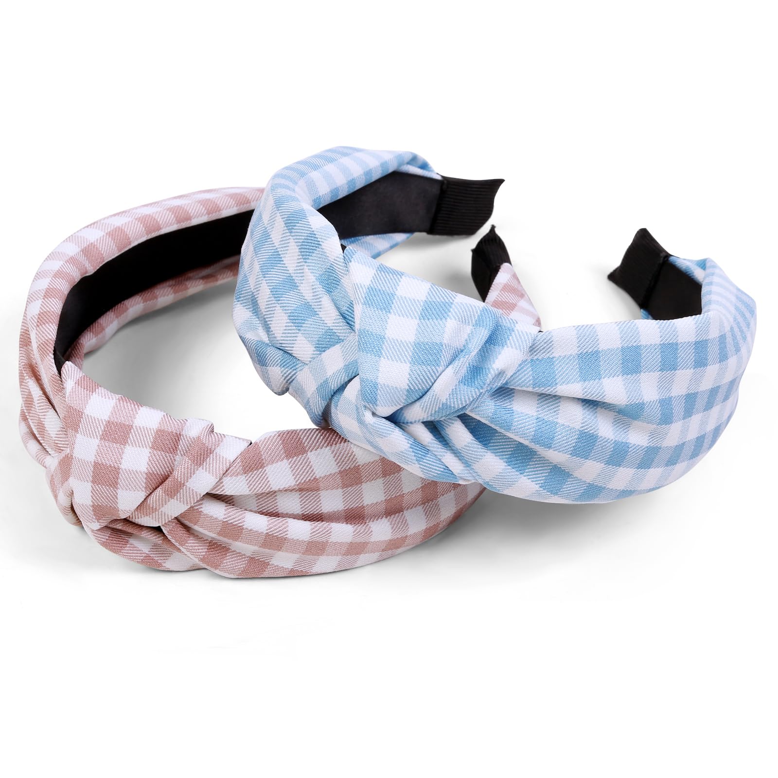 Amazon.com : Tobeffect Plaid Knotted Headbands for Women and  display picture 1