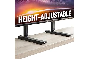 ECHOGEAR Universal TV Stand: Height-adjustable Base Replacement Compatible with VIZIO TVs