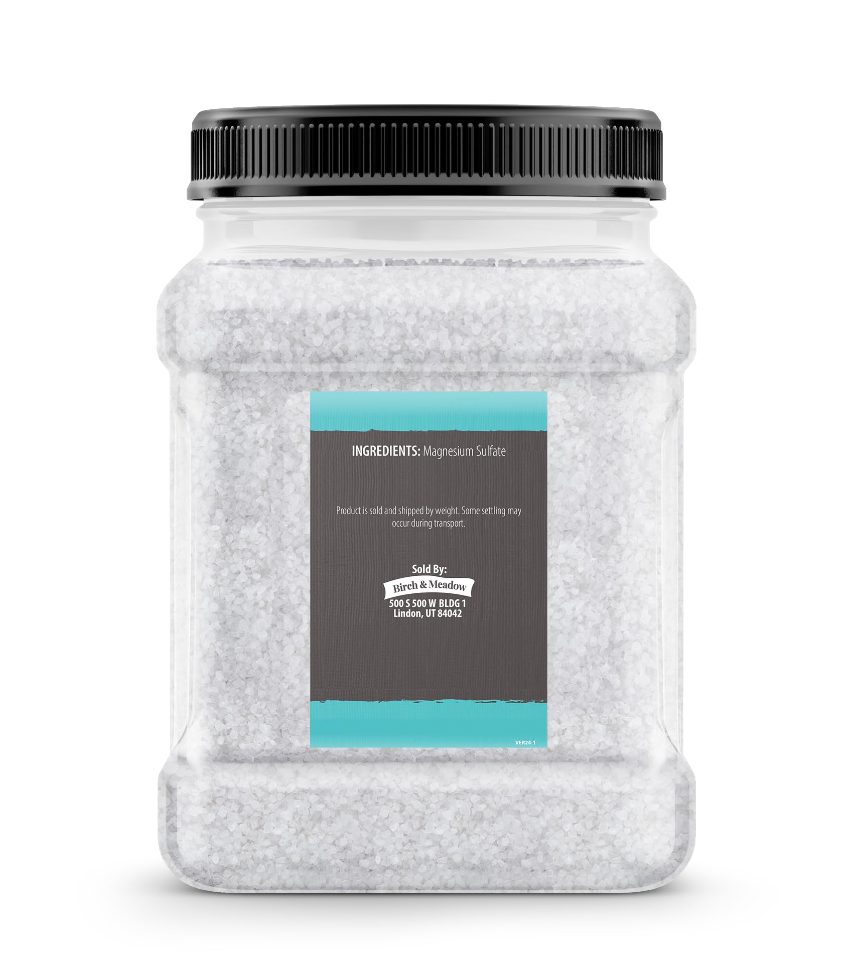 Birch & Meadow Sale Epsom, 1,8 kg, solfato di magnesio puro, inodore, per il bagno e l'ammollo