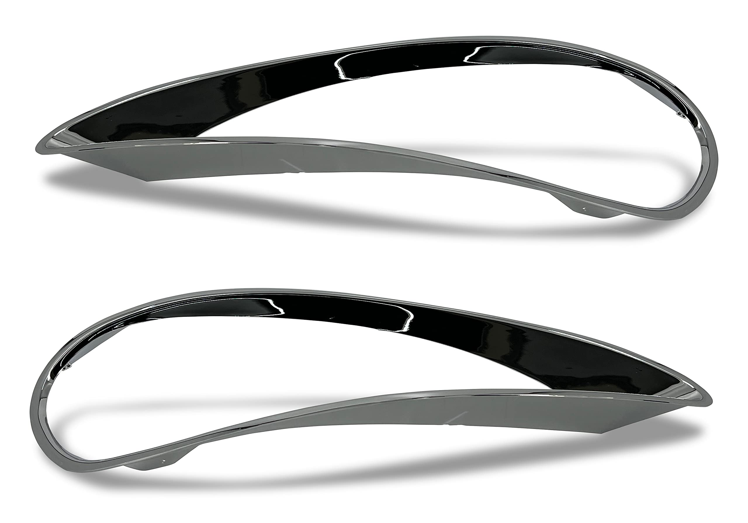 Torque PAIR Chrome Headlight Bezel Trim Replacement for 2001-2022 Freightliner Columbia semi Trucks Models Driver Left Passenger Right Side Assembly DOT SAE Approved LH RH (TR592-L, TR592-R)