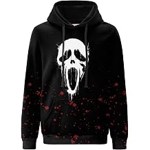 Arvilhill Mens Halloween Pumpkin Hoodies Skeleton Sweatshirts with Pocket