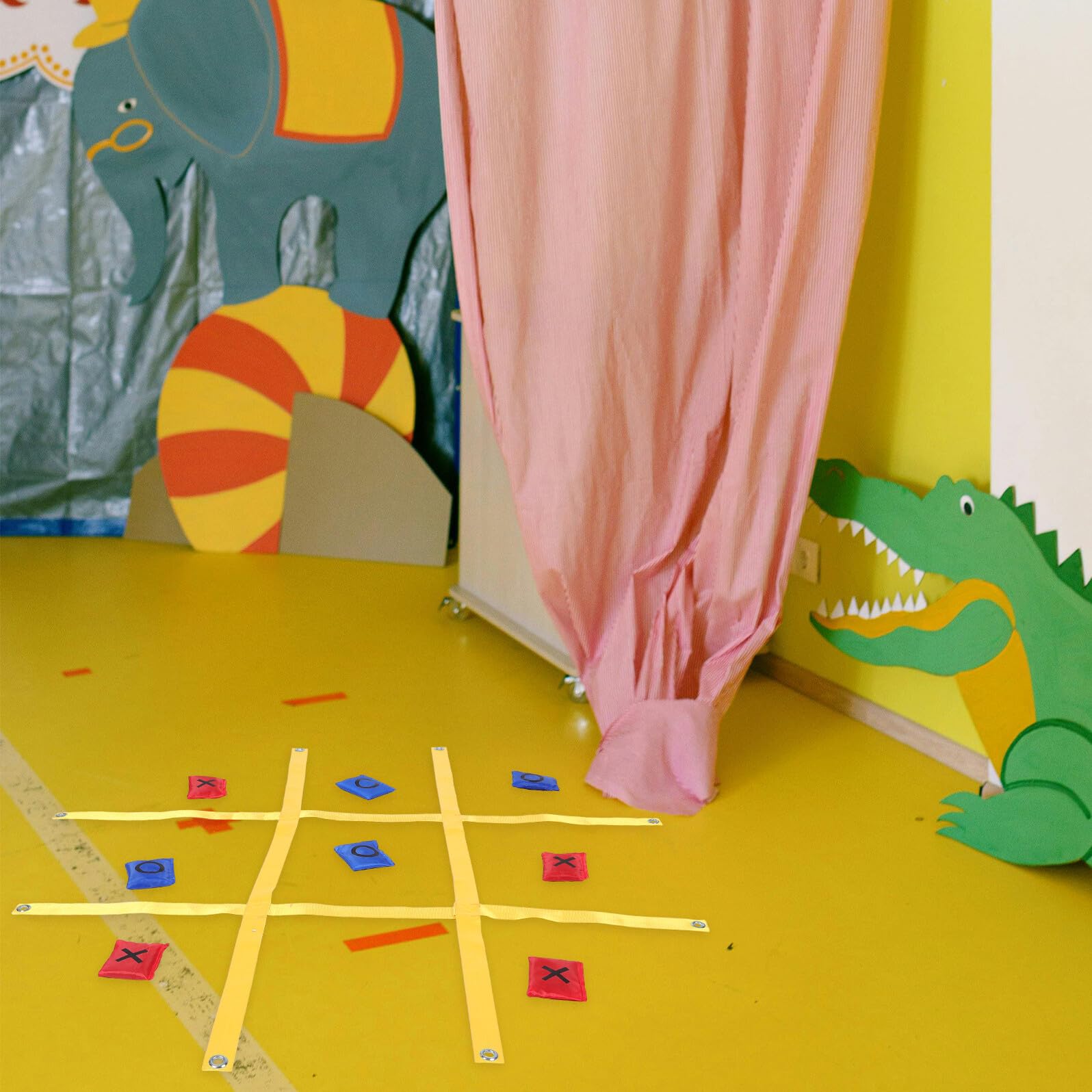 Jeu de Morpion Extra-Large à Sangle Extérieur en Nylon, 1 Set