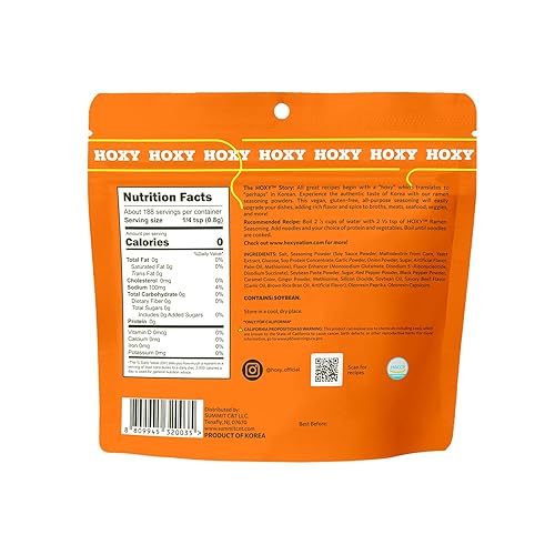 Miniatura 3 de HOXY Journey of Korea "Aderezo para Ramen Coreano"  Sin gluten, vegano  El mejor polvo de aderezo para ramen  5.3oz (SURTIDO, Paquete de 3)