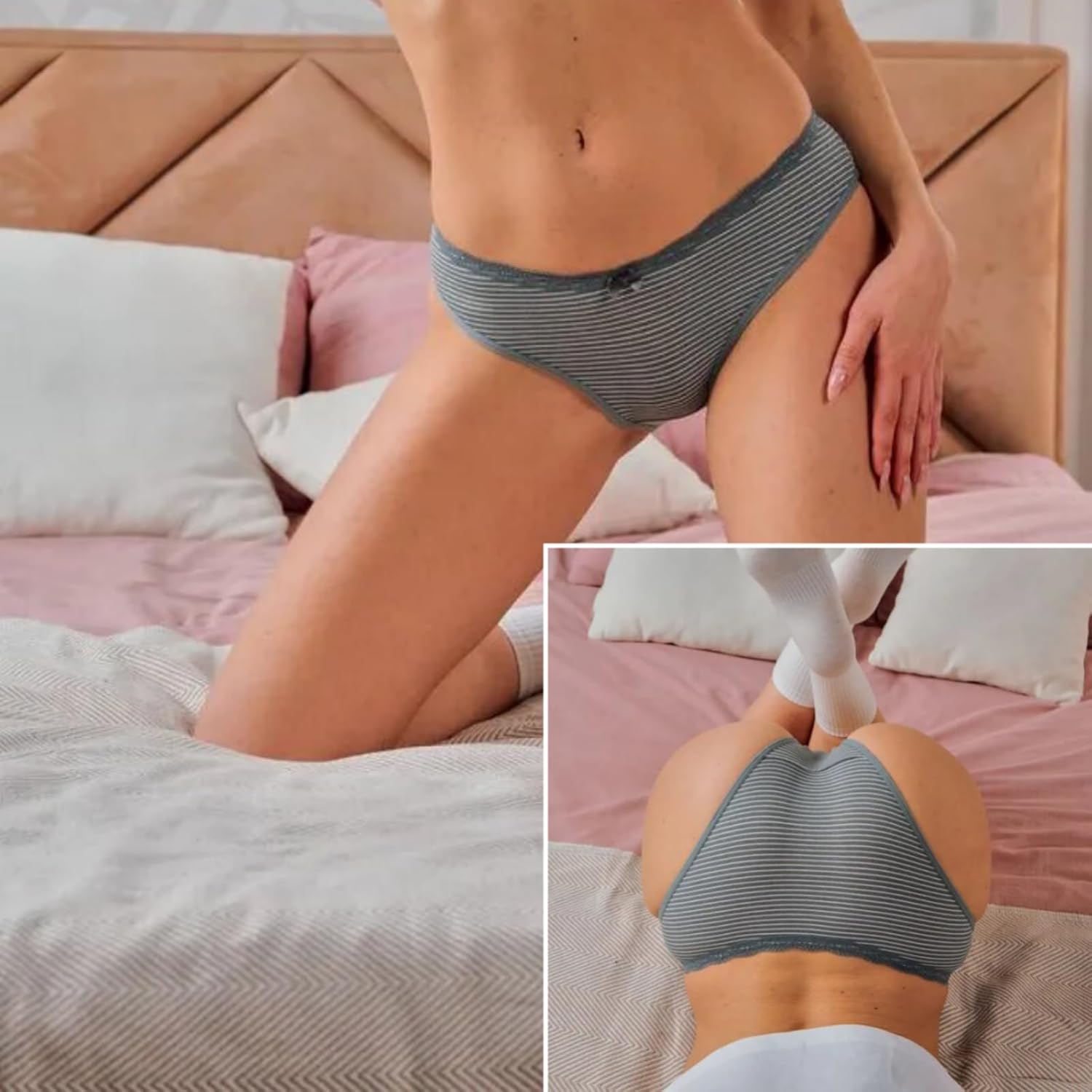 Women's Underwear Bikini Panties Soft Breathable Lace Edge Briefs Cotton Ladies Panties - Image 5