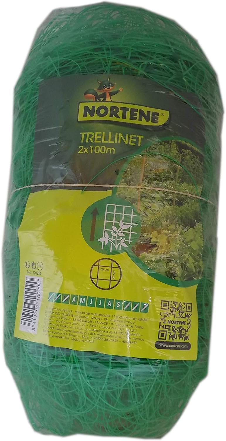 Nortene Trellinet Malla para entutorado, 2 x 100 m, color Verde