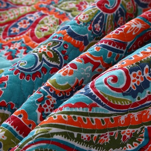 Miniatura 5 de NEWLAKE Manta acolchada para cama, sofá, hermoso floral europeo, 60 x 78 pulgadas