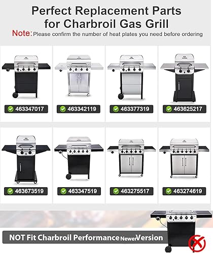 Miniatura 3 de Piezas de repuesto para parrilla Charbroil Performance de 4 quemadores 463342119, 463342118, 463332718, 463347017, 463376519, piezas de repuesto