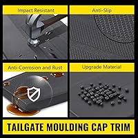 Vista 4 de PIT66 Tapa de moldeo para portón trasero compatible con Chevy Silverado Fleetside Base, modelos SL 1999-2007/GMC Sierra Fleetside Base, SL modelos