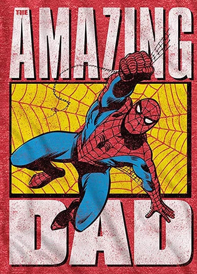 Marvel Spiderman Spider-Man Amazing Dad Adult T-Shirt - Image 3