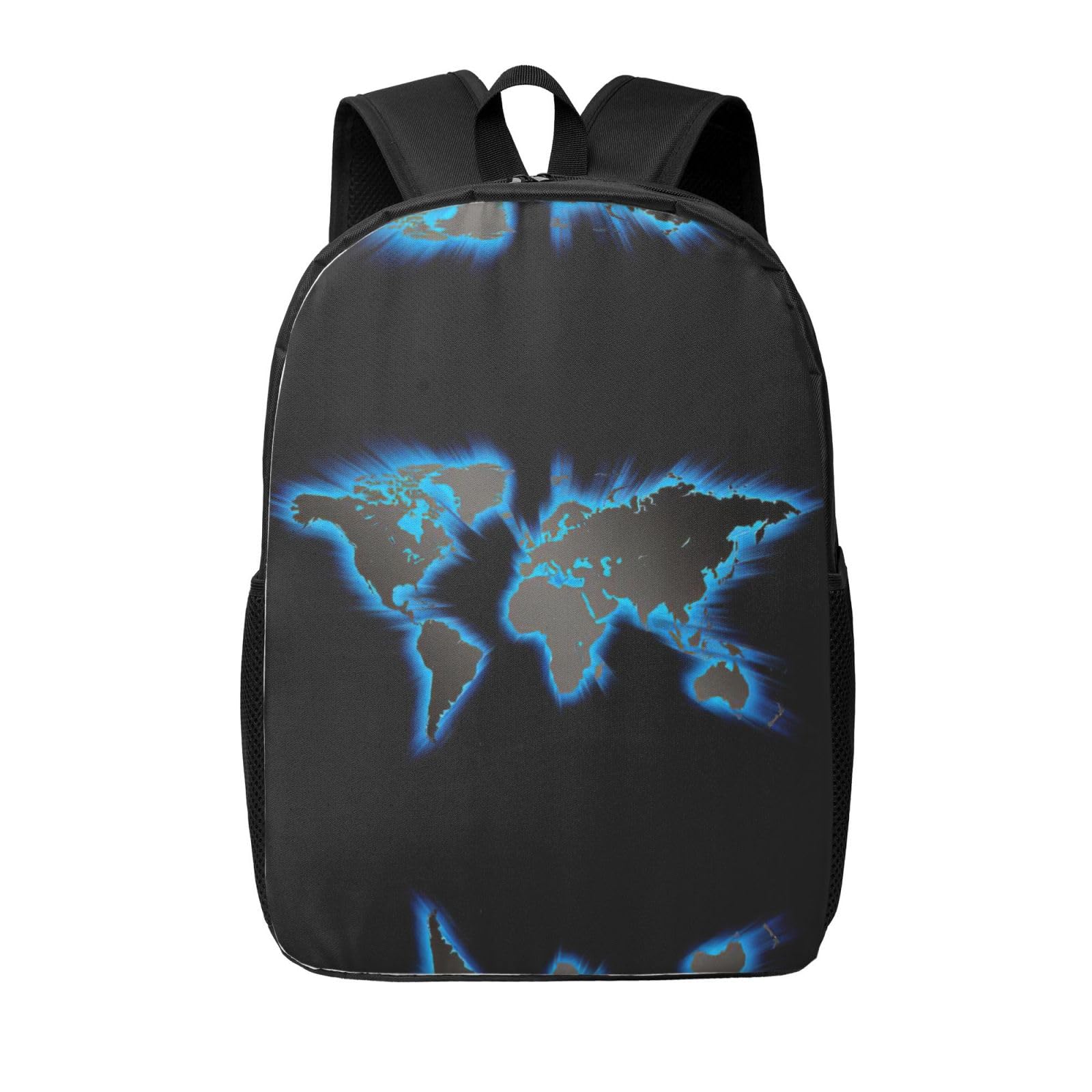 Mochila ligera EdWal para viaje y campus con diseño de mapa mundial 8