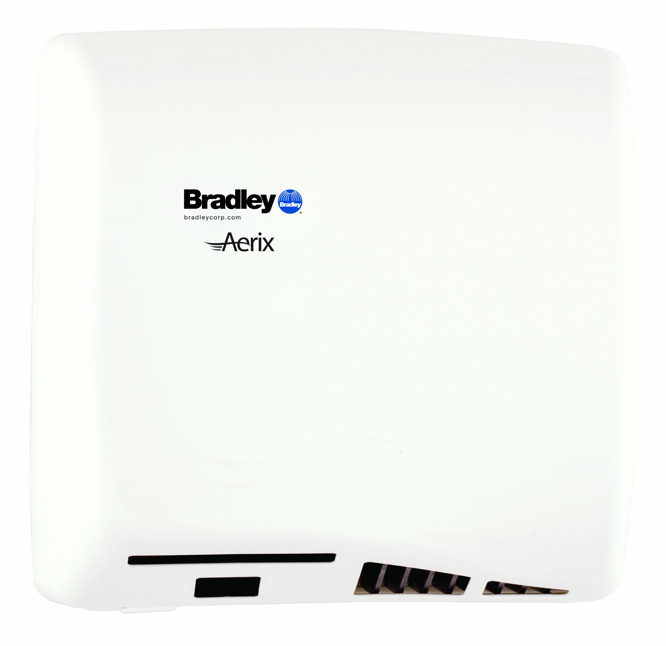 Bradley 2902-287300 White Steel Adjustable Sensor Operated Warm Air Hand Dryer, 11-1/2" Width x 10-1/2" Height x 4" Depth