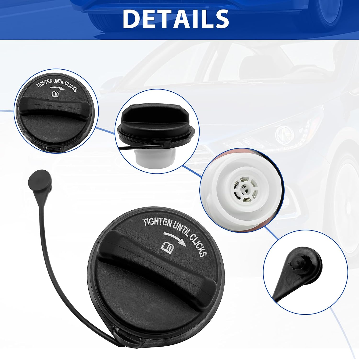 FC1089 Fuel Tank Cap Fuel Cap Gas Cap Compatible with Ford F150-F600 Ranger Edge Escape Fusion Taurus Freestar Lincoln Mark LT MKZ MKX Zephyr Town Car Mercury Mariner Milan Sable Monterey