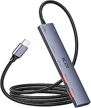 ICZI USB C 3.2 Hub 10Gbps 4 Ports Splitter Adapter 120 cm with 2*USB-A and 2*USB-C Compatible with Macbook Air/Pro, Laptop, Surface, Galaxy S25, iPhone 16
