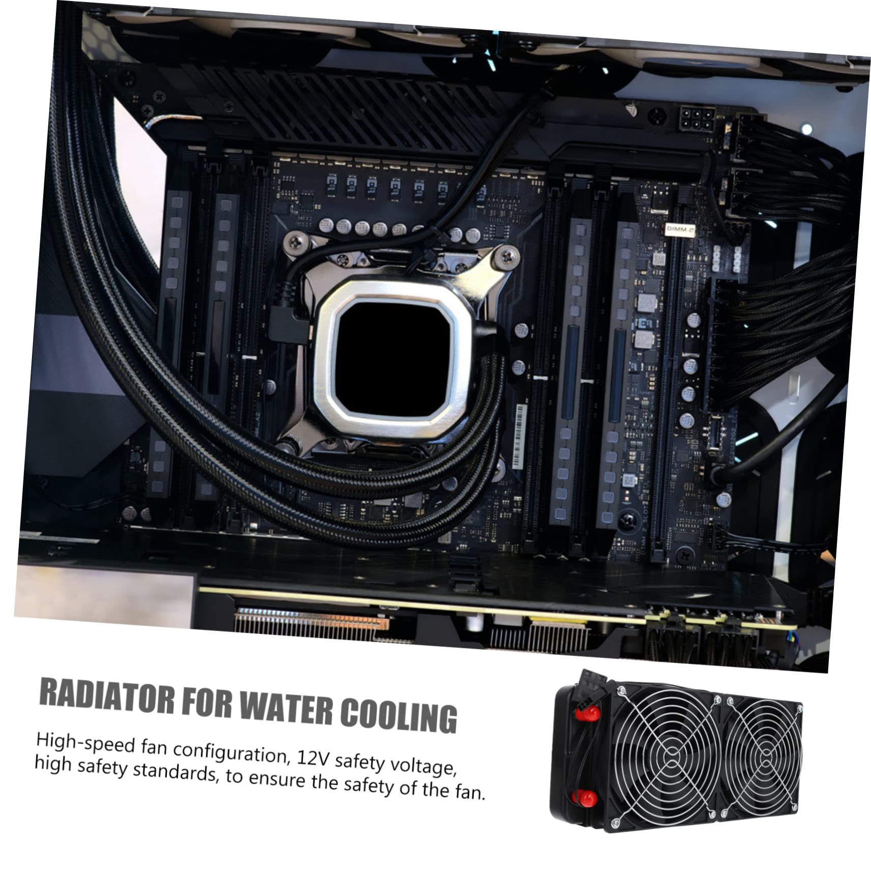 SOLUSTRE Radiatore Per Computer Con Raffreddamento a Liquido Dissipatore Di Calore Scambiatore Radiatore Scambiatore Di Calore Con Ventola