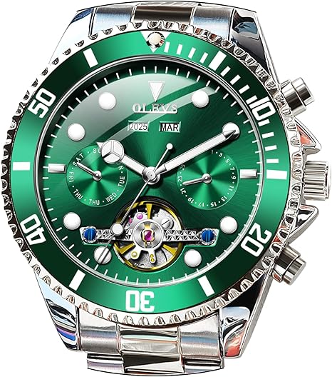 Amazon Olevs 腕時計 メンズ 自動巻き 機械式メンズ うで時計 防水 夜光 日付け ブラック中空文字盤 ステンレス お洒落メンズ時計 ブラック 黒 金色 メンズ腕時計 腕時計 通販