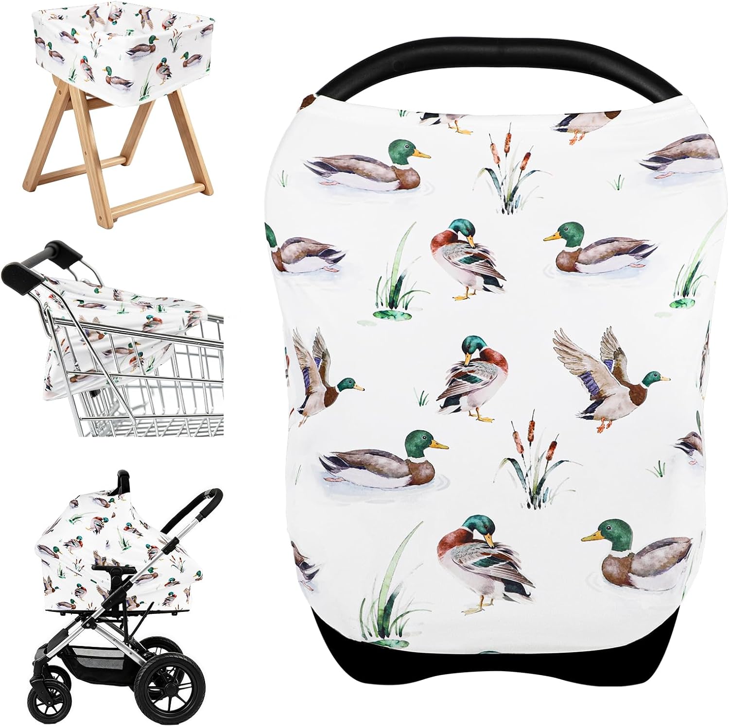 Mallard Duck Carseat Covers Baby,Stretchy Infant Canopy for Boys Girls