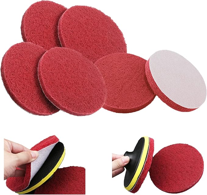 SooGree Scuff Pads 6Pcs Industrial Scotch Brite 7447 for