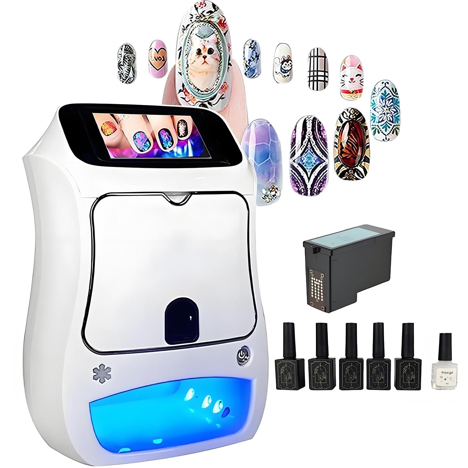 Amazon.com: menglanchang Nail Printer Nail Art Machine,Portable 3D