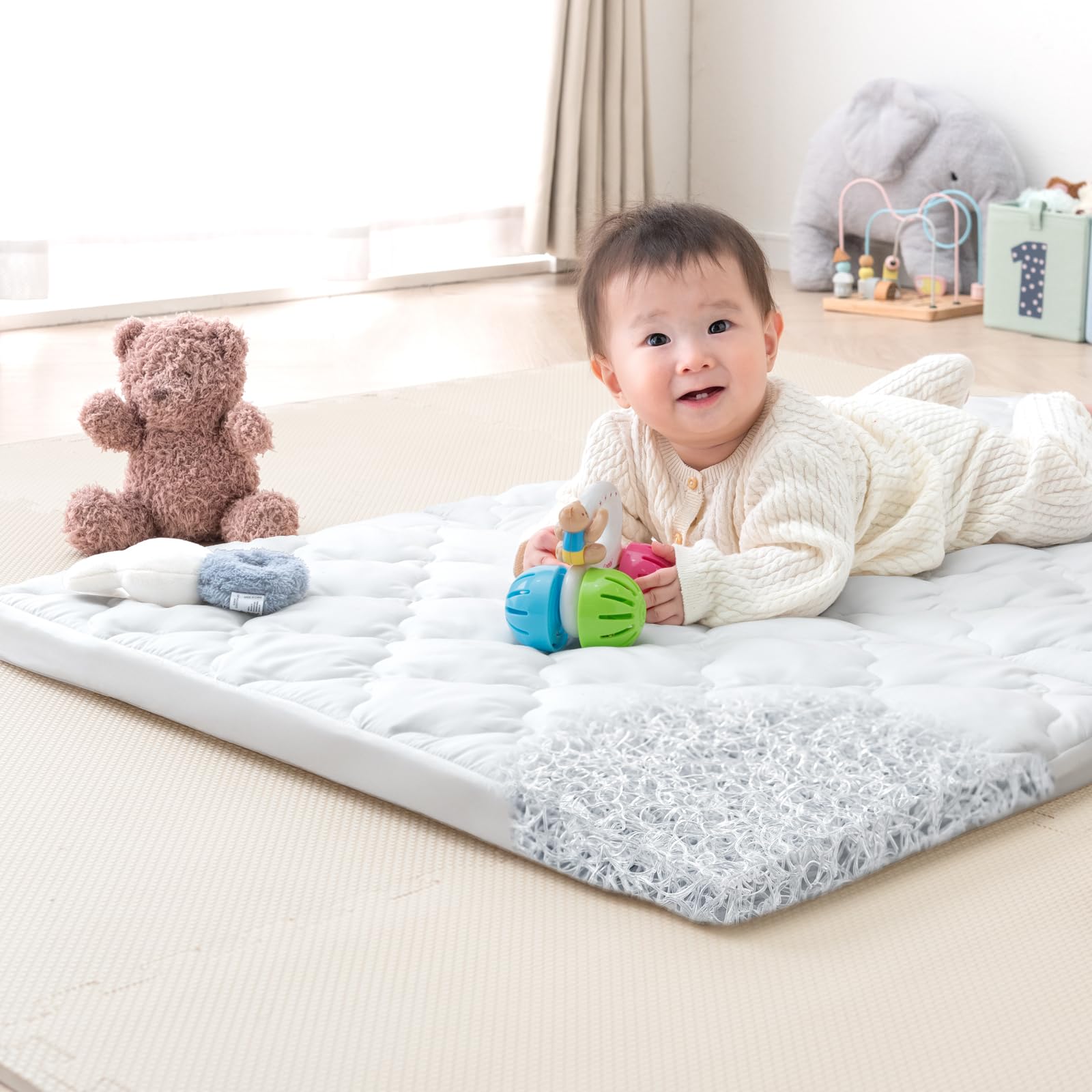 Amazon.co.jp: タンスのゲン ベビーマットレス 70×120cm 厚み3cm 高