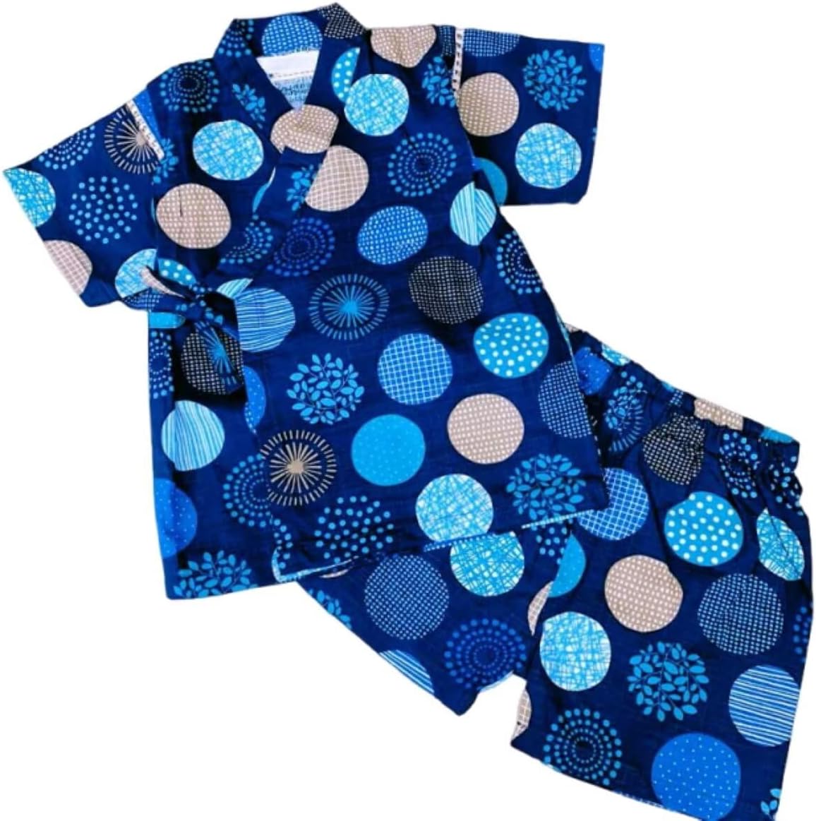 Jinbei Japanese Style Kimono for Boys Kids 100% Cotton Short Sleeve Outfit Summer Festival Casual Summer Wear