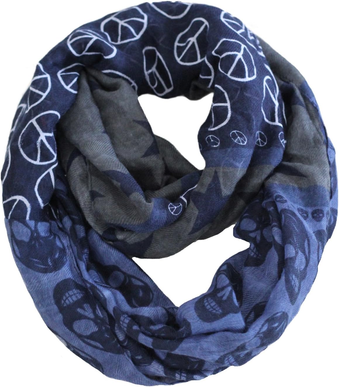 Assorted Colors Infinity Scarf Skull Anti-war Stars Pattern Circle Scarf Loop Hood