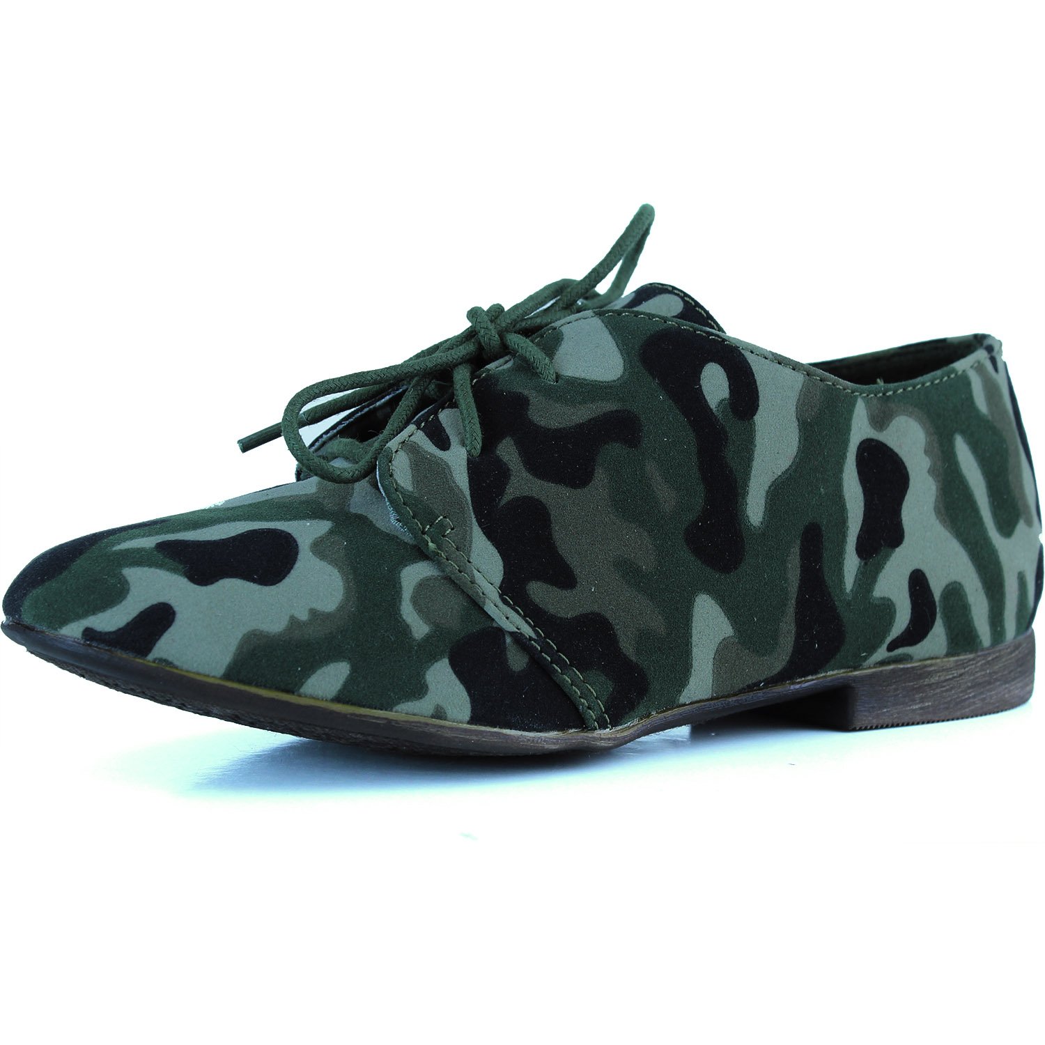 Breckelles Women's Synthetic Sandy 31 Classic Lace Up Flat Oxford Shoe