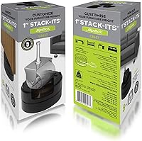 Vista 6 de Slipstick Stack-Its - Elevadores de cama ajustables de 1 pulgada (juego de 8) elevadores de altura de 1 pulgada, 2 pulgadas o 3 pulgadas, elevadores