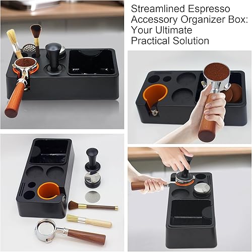 Miniatura 7 de Caja organizadora de café expreso, caja organizadora de café expreso para almacenamiento de 51, 54, 2.283 in, expreso, distribuidor, portafiltro y