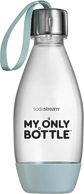 SodaStream My Only Bottle 500 ml Reusable BPA Free Water Bottle for Carbonating, Dishwasher Safe and UV Resistant Multi Use - Icy Blue