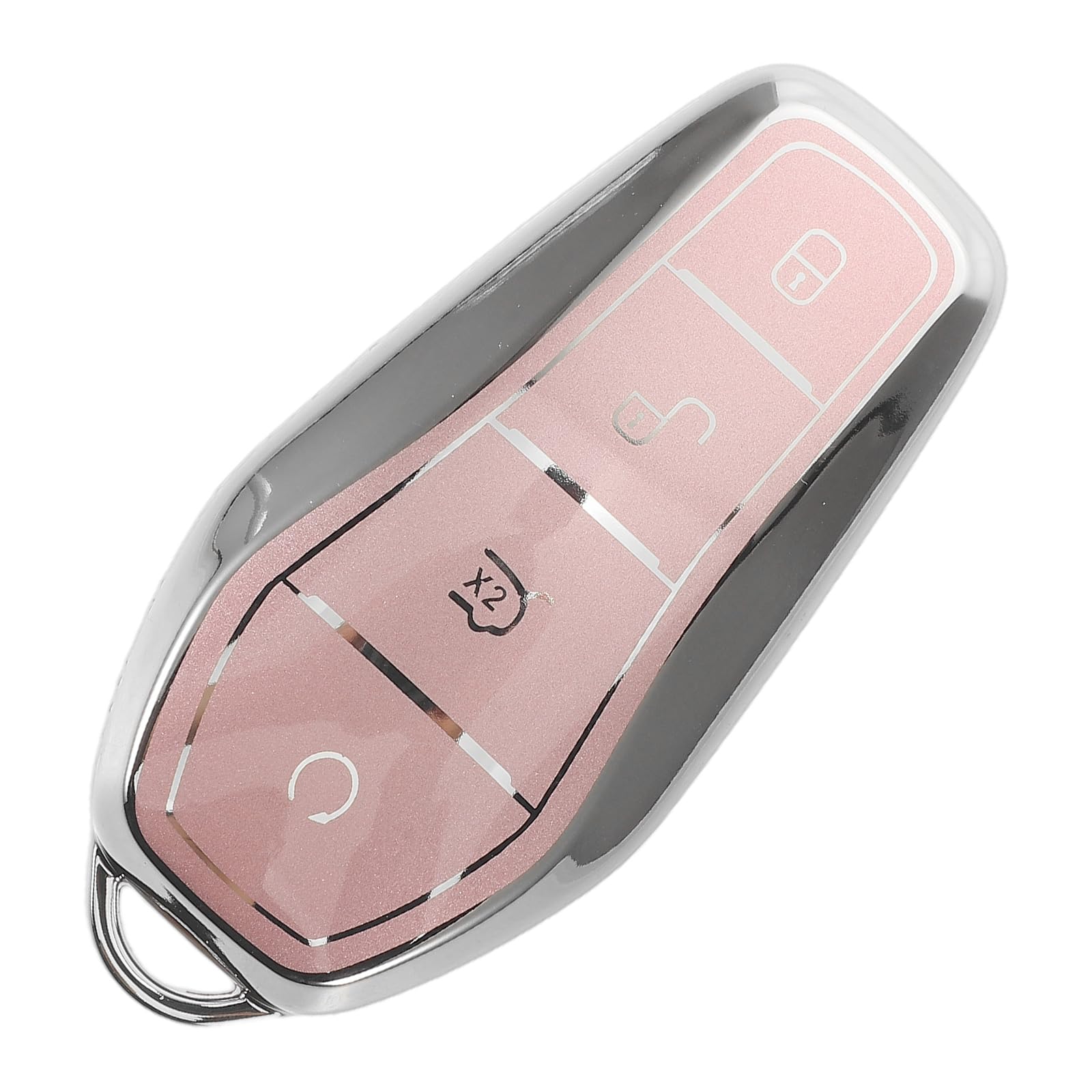 Carcasa rosa para llave BYD con gemas de imitación anti-rayones 8