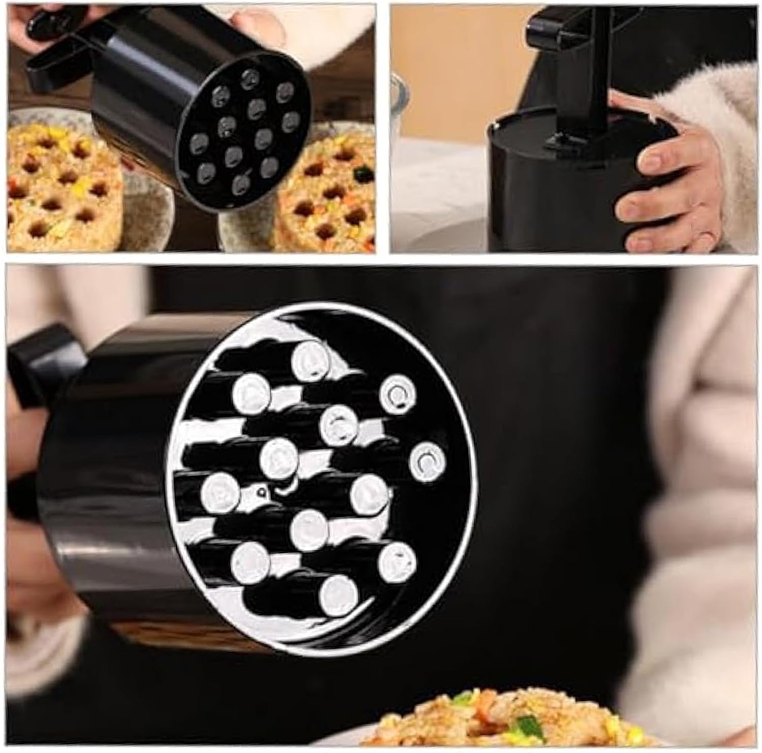 Rice Presser Tool - Compact Cooking Presser Gadget - Rice Press Tool - for Family Friends Enthusiasts Desserts Cake Picnic Gathering Home Indoor