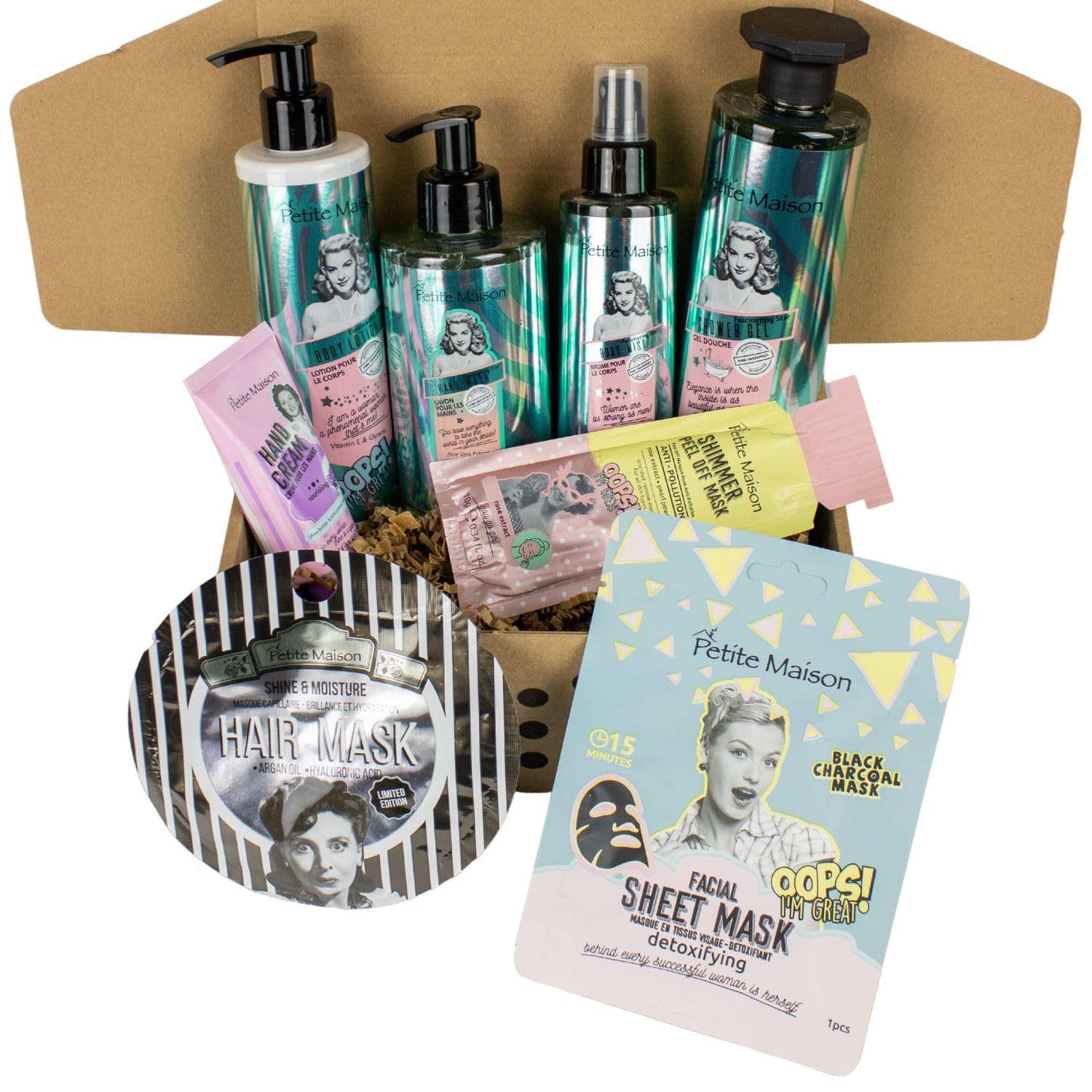 Ultimate Spa Gift Basket for Women - Self Care Set, Pampering Kit for Mom's Birthday, Anniversary, Christmas, Bath Gift Set for Her - Includes Body Lotion, Shower Gel, Body Mist (FASCINATING STAR)