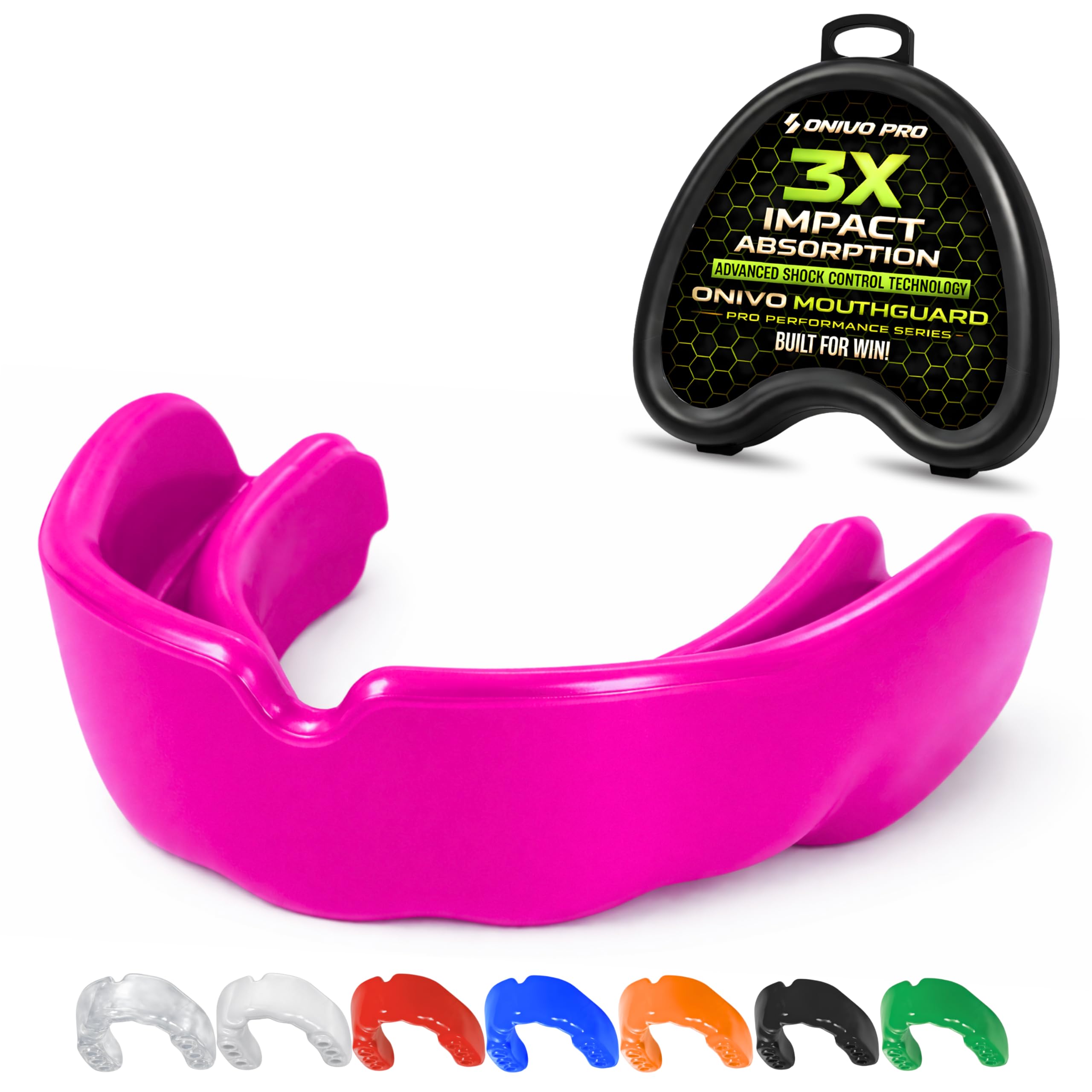 Mouthguard for Kids & Junior Under 11 Years, Gum Shield Kids with Case, Boil and Bite Mouth Guard for Boxing, Rugby, MMA, Muay Thai, Karate, Hockey & Contact Sports