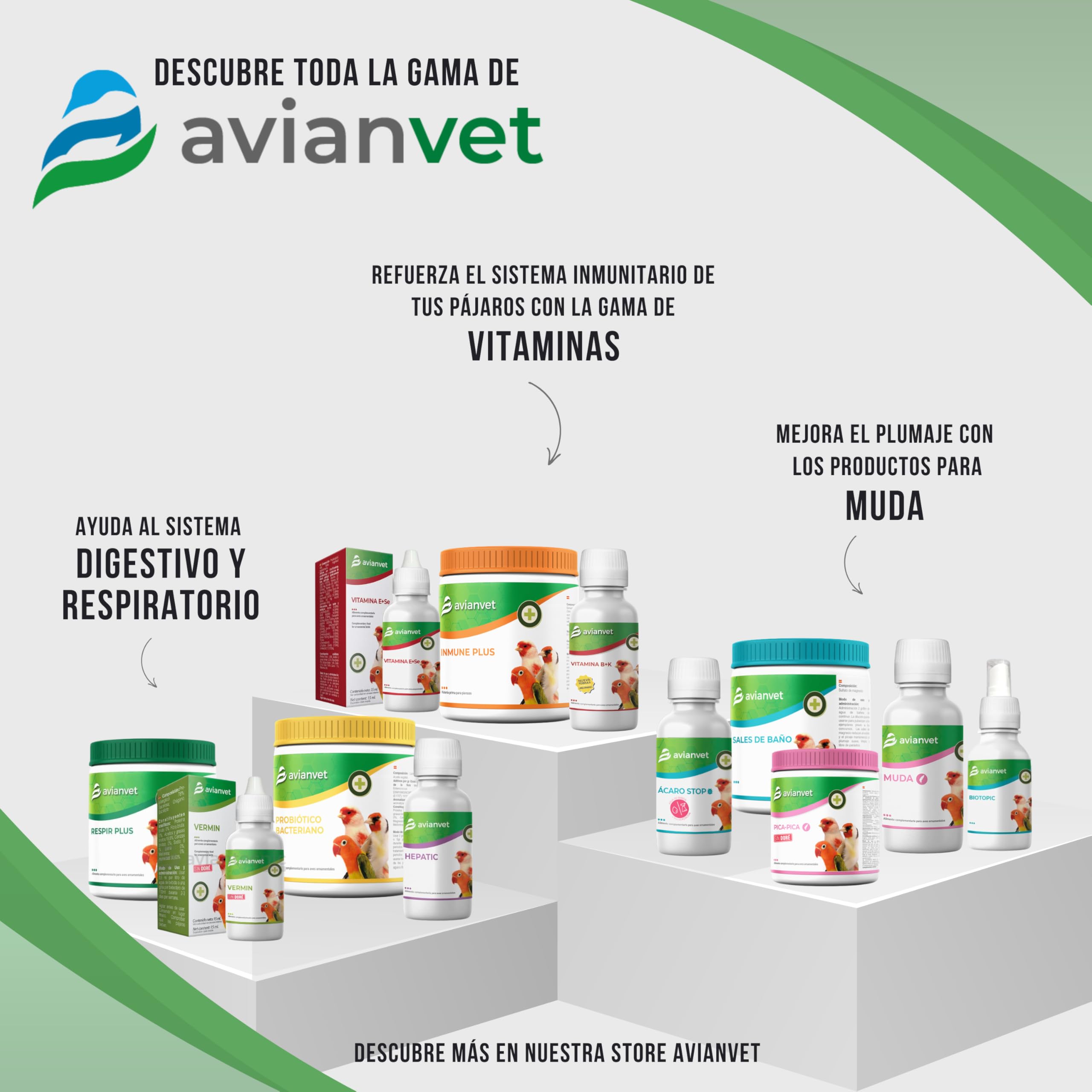 Respirer | Réduit le risque d'infections respiratoires et renforce le système immunitaire des oiseaux | Format liquide avec goutteur 15 ml