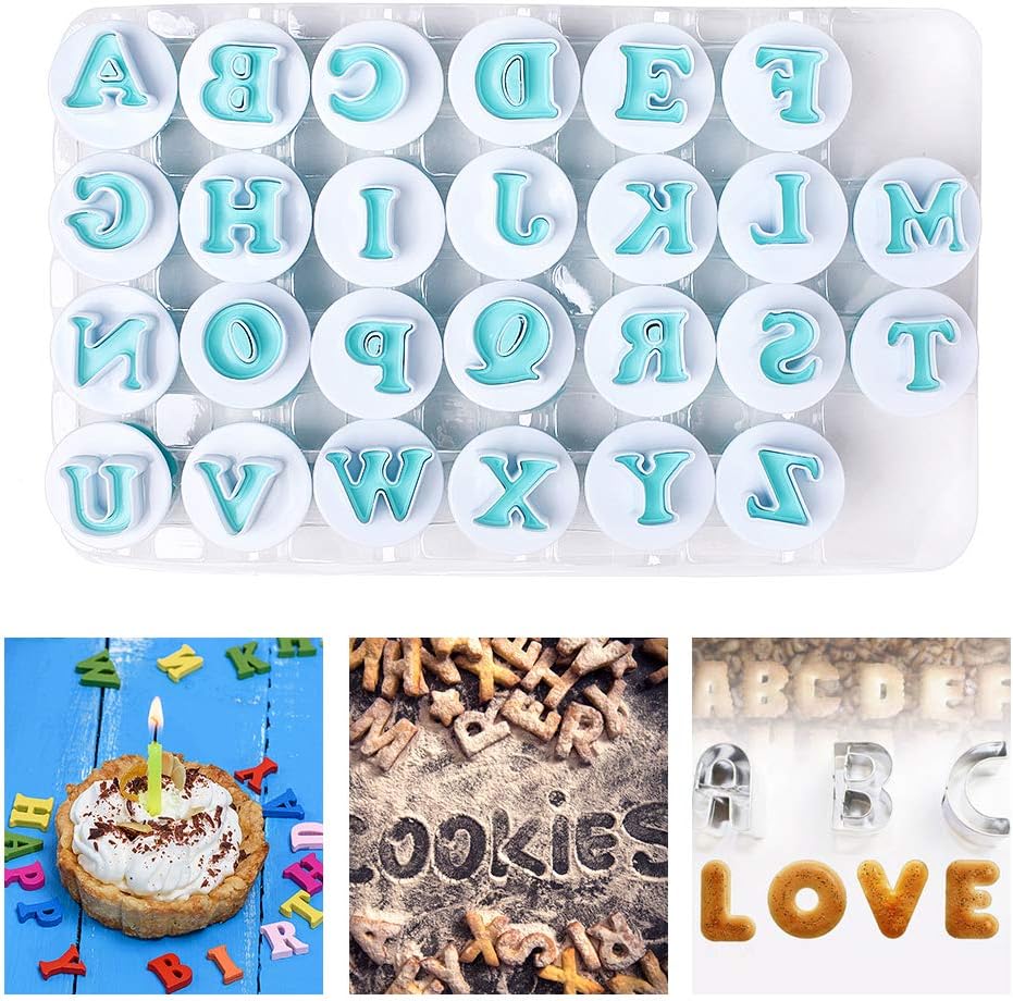 Alphabet Cookie Cutters, Cookie Mold, Cookie stamp, Upper Alphabet Shape Biscuit Cake Molds (uppercase letter)
