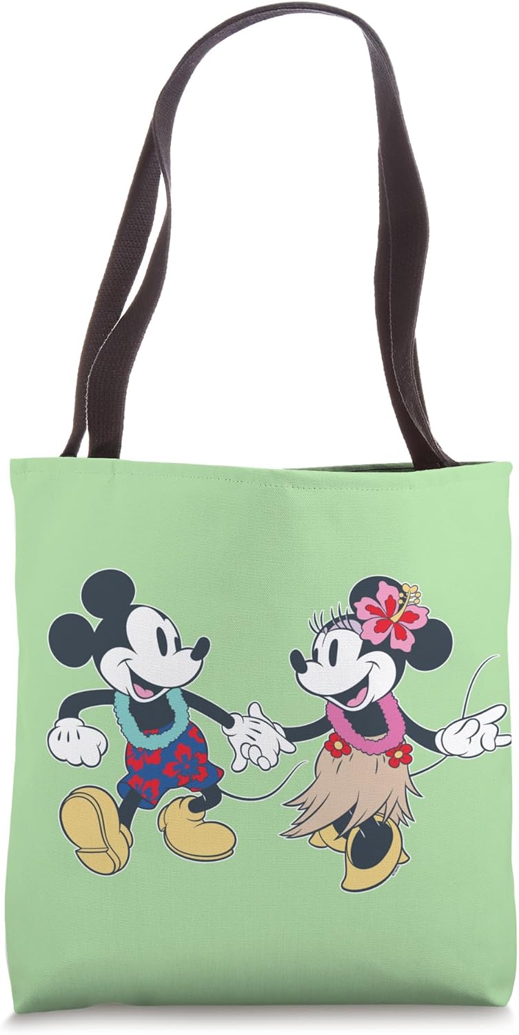 Disney Mickey & Minnie Hawaii Tropical Couples Trip Vacation Tote Bag