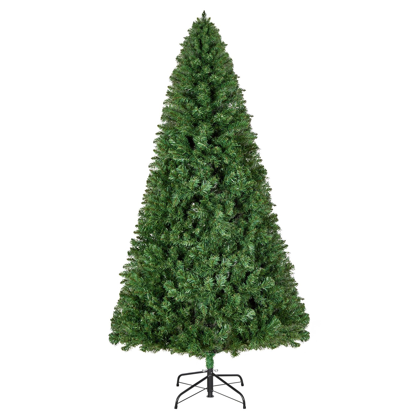 VEVOR Sapin de Noël Artificiel 220 cm, Arbre Artificiel de Noël Décoration Intérieur avec 1346 Branches PVC, Base en Métal, Arbre Décoratif pour Salon, Chambre, Centre Commercial, Parc, Bureau, Vert
