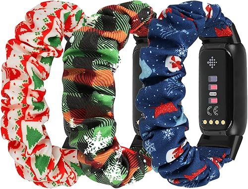 Ecogbd Elastische Scrunchie Ersatzarmband Kompatibel mit Fitbit Luxe Armband, We