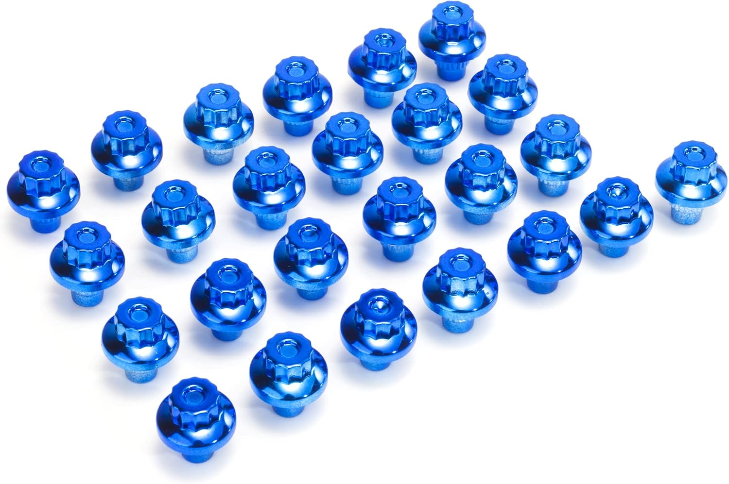 RTRHINOTUNING 7.2mm/0.28in Wheel Rim Lip Rivets Nuts Replacement Rivets Stem Length-8.2mm, Blue 50pcs