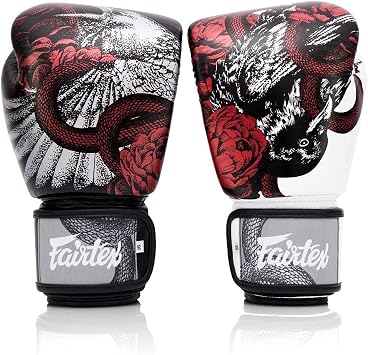 Fairtex Beauty of Survival Limited Edition Boxing Gloves | Premium Craftsmanship |Full-Grain Leather| Stylish Design | Adjustable Fit | Unique Artwork | Hook and Loop Straps