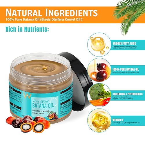 Miniatura 2 de Aceite de batana crudo para el crecimiento del cabello 100% sin refinar y orgánico Aceite natural para el crecimiento del cabello Dr. Sebi Pure