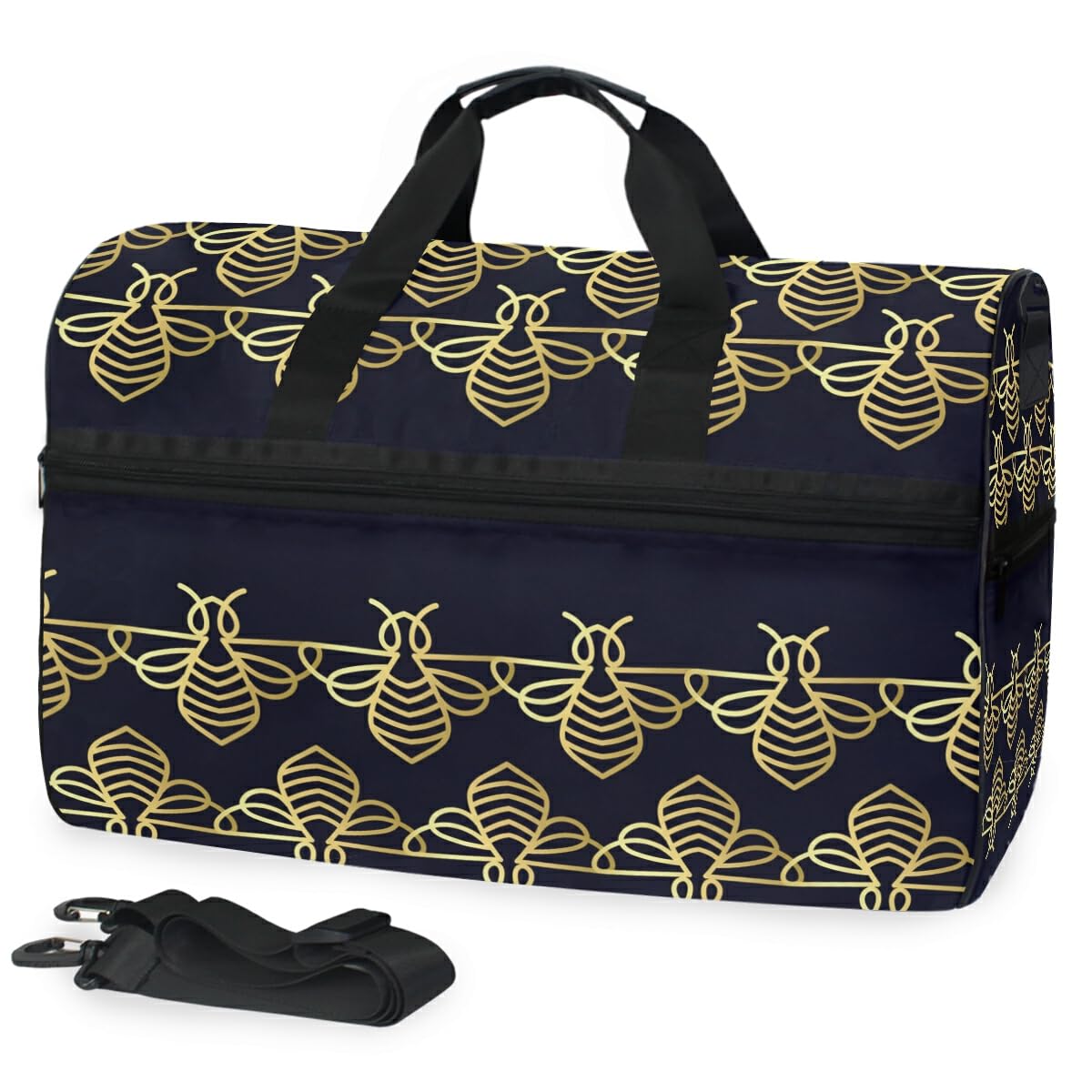 Golden Bee Sport Turnbeutel mit Schuhfach, Große Duffle Bag Carrier Gepäck Reisetasche für Damen und Herren