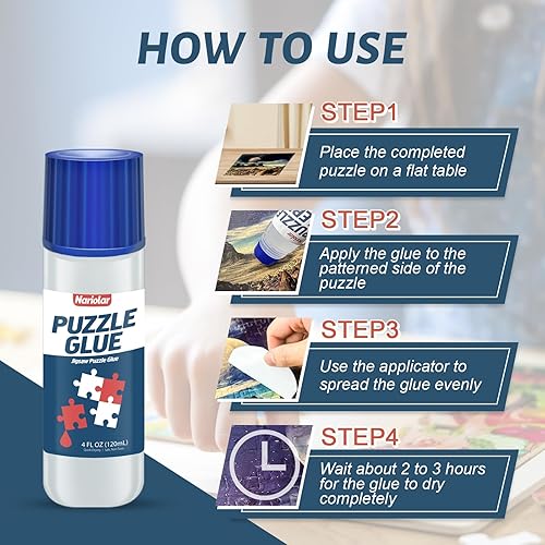 Miniatura 9 de Pegamento para rompecabezas transparente de 8 onzas líquidas con aplicador, pegamento para rompecabezas para 100030006000 piezas, rompecabezas de