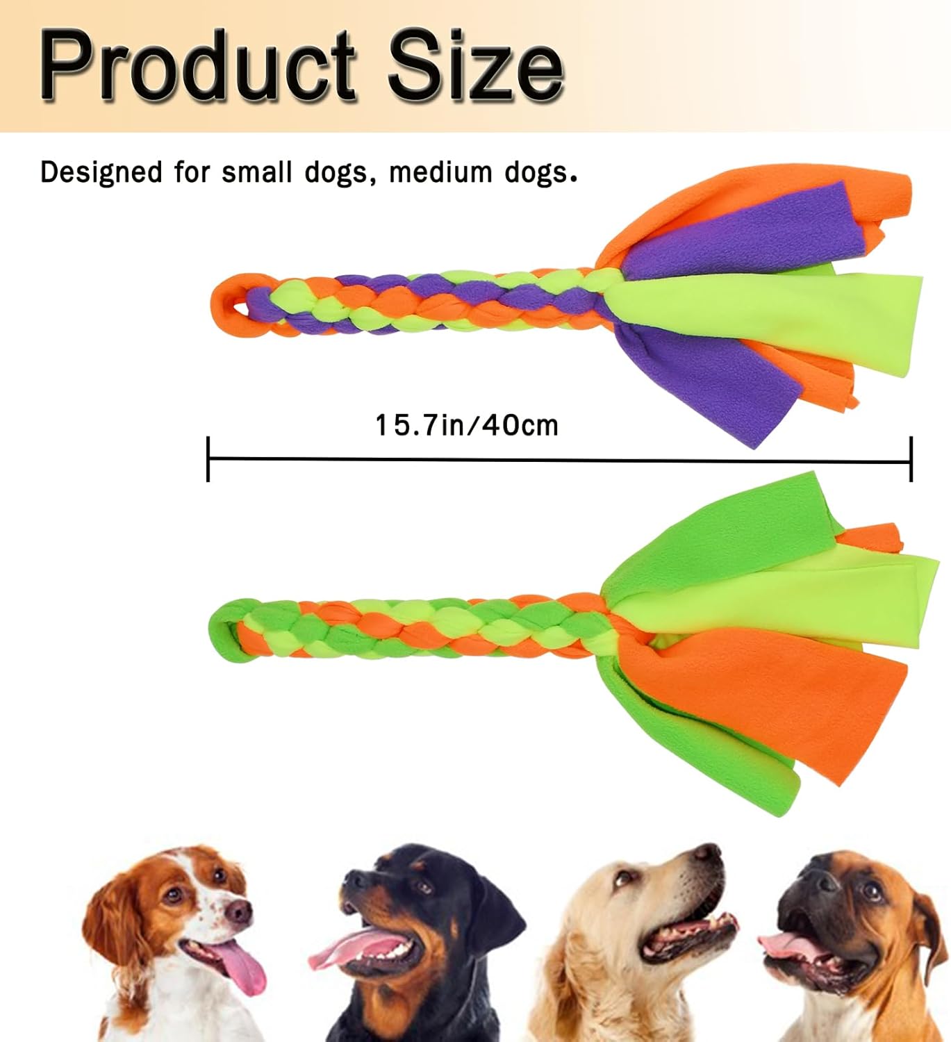 2 Pack Dog Fleece Rope Toy - Tug of War... 11 2 Pack Dog Fleece Rope Toy - Tug of War...