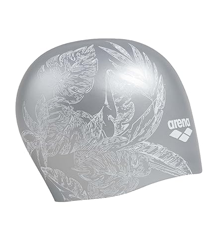 Arena Sirene Molded Silicone Swim Cap for Women Swimming Super Stretchy Durable Bathing Cap for Long Hair Tight Fit, One Size