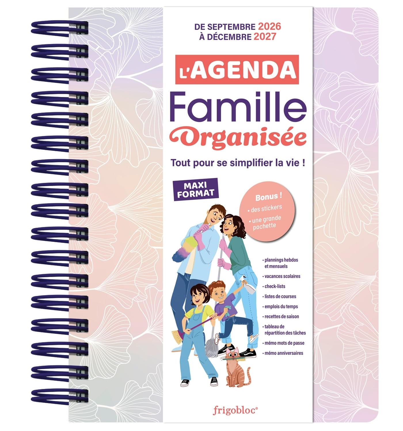 L'agenda 2027 de la famille organisée Maxi format (de sept. 2026 à déc. 2027): Tout pour se simplifier la vie ! De septembre 2026 à décembre 2027