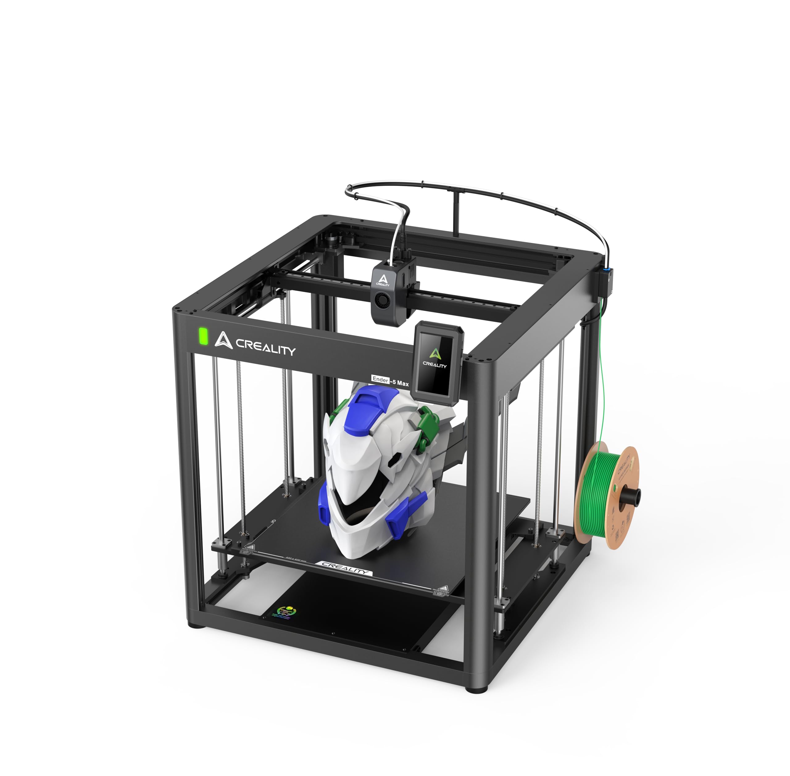 Creality Ender-5 Max 3D Drucker, Großvolumiger Helm Drucker, Ultraschnell 700 mm/s, Aluminiumrahmen, Automatische Bettnivellierung, Statusanzeige, Großes Bauraum 400 × 400 × 400 mm